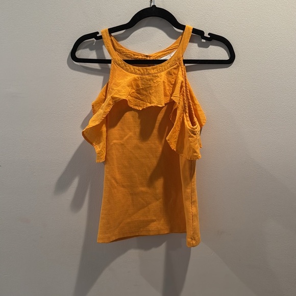 Anthropologie Maeve Ruffled Rib Halter Tank Small - Picture 4 of 7